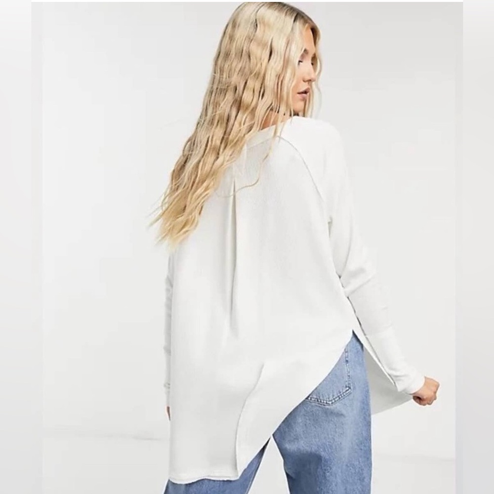 Free People We The Free Snowy Thermal 6pm Long Sleeve Tunic Size Small - Picture 4 of 8